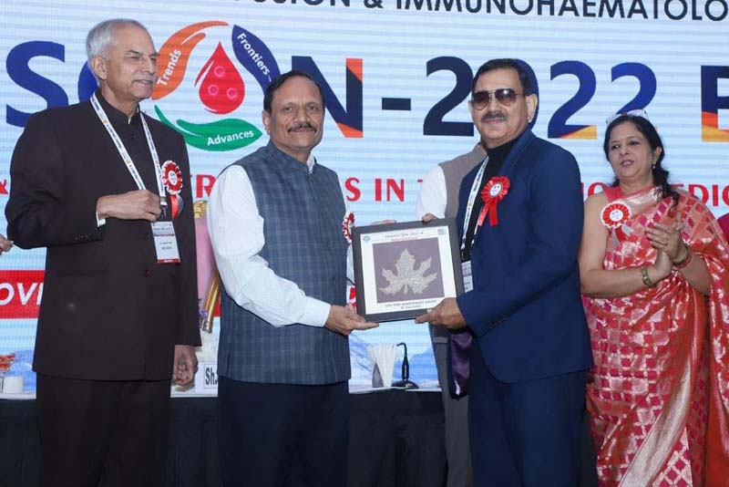 Dr Vijay Sawhney, former Professor and Head Department of Blood Transfusion Medicine Government Medical College Jammu being conferred with Life Time Achievement Award by Rajeev Rai Bhatnagar, Advisor to Lt. Governor. Dr Vijay Sawhney, former Professor and Head Department of Blood Transfusion Medicine Government Medical College Jammu being conferred with Life Time Achievement Award by Rajeev Rai Bhatnagar, Advisor to Lt. Governor.