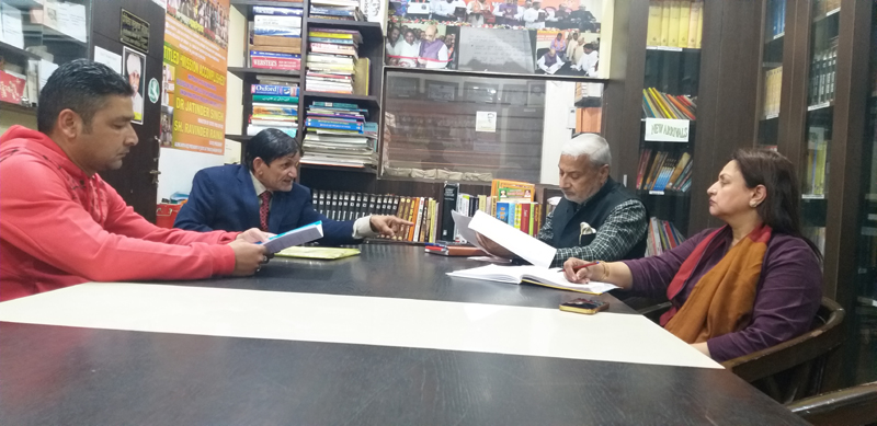 BJP leaders listening public grievances at party office on Thursday. BJP leaders listening public grievances at party office on Thursday.