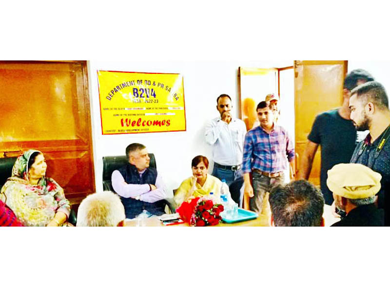 Secretary Mining during visit to Smailpur Panchayat. Secretary Mining during visit to Smailpur Panchayat.