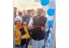 Former Minister and vice president BJP, Surjeet Singh Slathia inaugurating private enterprise at Vijaypur on Thursday
