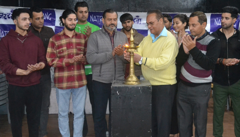 Theatre artists and directors inaugurating the acting workshop organised by Natrang at Jammu on Thursday. Theatre artists and directors inaugurating the acting workshop organised by Natrang at Jammu on Thursday.