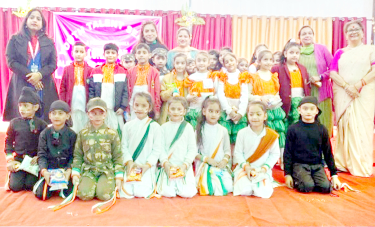 Winners posing for a group photograph alongwith dignitaries at Alexander Memorial School Jammu on Tuesday. Winners posing for a group photograph alongwith dignitaries at Alexander Memorial School Jammu on Tuesday.