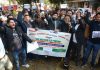 Members of NMOPS protesting at Jammu on Friday. -Excelsior/Rakesh