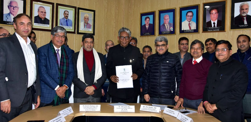 Dr Mangla Rai, Atal Dulloo and others at the submission of Action Plan for implementation of Agriculture Policy. Dr Mangla Rai, Atal Dulloo and others at the submission of Action Plan for implementation of Agriculture Policy.