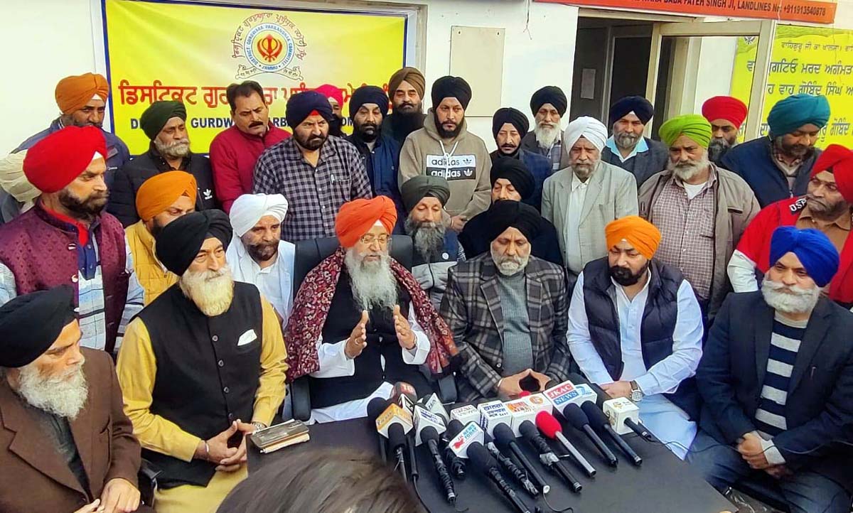 NCB Chairman Iqbal Singh and DGPC members talking to the media in Jammu.
