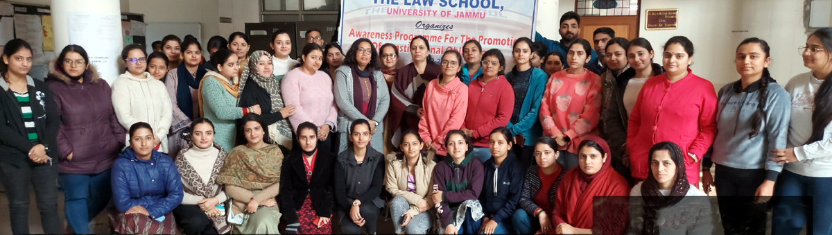 Resource person with students & faculty members after a lecture organized by JU Law School on Wednesday. Resource person with students & faculty members after a lecture organized by JU Law School on Wednesday.