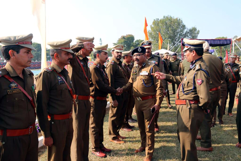 DGP Dilbag Singh interacting with the trainees during Police Darbar at PTS Kathua on Monday. DGP Dilbag Singh interacting with the trainees during Police Darbar at PTS Kathua on Monday.
