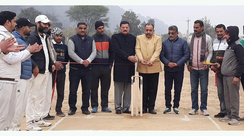 DDC Samba Suresh Kumar inaugurating tournament at Ghagwal in Samba. DDC Samba Suresh Kumar inaugurating tournament at Ghagwal in Samba.