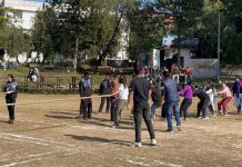 JIAR student during a sports fest at Jammu on Wednesday.