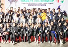 J&K Thang-Ta team posing for group photograph after winning medals in 28th Junior National Thang-Ta Championship.