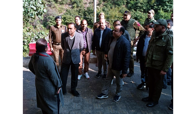 Div Com Ramesh Kumar during visit to Shiv Khori on Saturday. Div Com Ramesh Kumar during visit to Shiv Khori on Saturday.