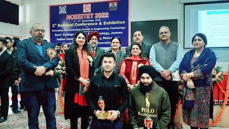 GCET Principal and others with winners of different events during NCEEITET on Friday. GCET Principal and others with winners of different events during NCEEITET on Friday.