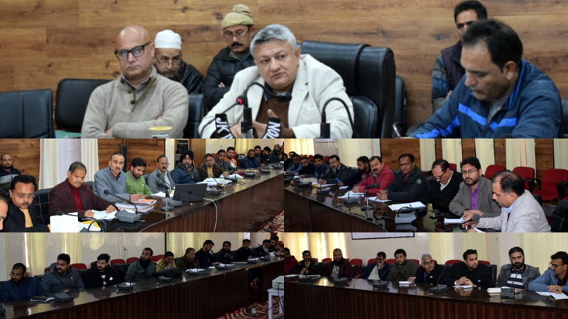 DDC Doda Vishesh Paul Mahajan chairing a meeting on Monday. DDC Doda Vishesh Paul Mahajan chairing a meeting on Monday.