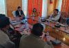 Secretary Planning chairing a meeting at Udhampur.