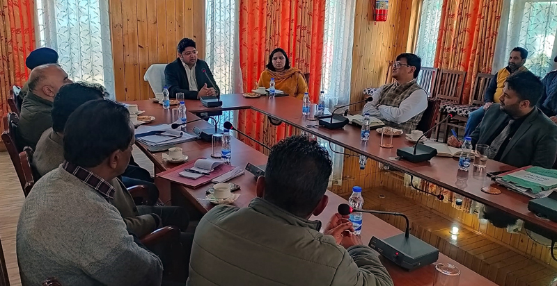Secretary Planning chairing a meeting at Udhampur.