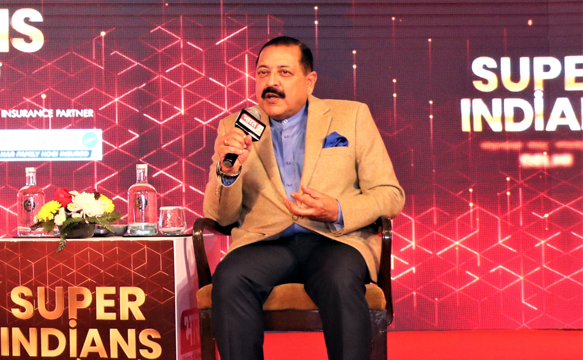 Union Minister Dr Jitendra Singh at a Talk Show hosted by national TV channel “Bharat 24” at Hotel Taj Palace, New Delhi on Monday. Union Minister Dr Jitendra Singh at a Talk Show hosted by national TV channel “Bharat 24” at Hotel Taj Palace, New Delhi on Monday.