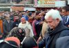 LG Manoj Sinha meeting locals at Dhangri in Rajouri on Monday. - Excelsior/Gafoor Bhat