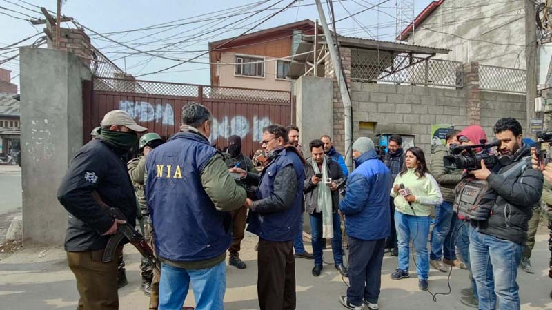 A day after court direction, NIA attaches head office of All Party Hurriyat Conference in Srinagar on Sunday. (UNI) A day after court direction, NIA attaches head office of All Party Hurriyat Conference in Srinagar on Sunday. (UNI)
