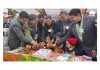Students and diginitaries taking a look of a stall established at ‘Baal Mela’ in RMPS Jammu on Tuesday.