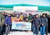 Winner’s being awarded with trophy and cash prize by dignitaries at Kargil on Wednesday.