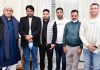 Representatives Rajouri Sports Society posing with LG Manoj Sinha at Raj Bhavan in Jammu on Friday.