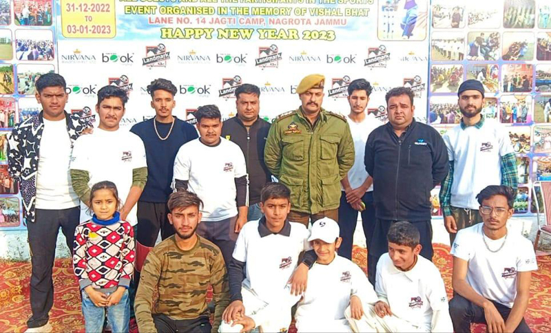 Winners posing alongwith chief guest and organisers at Jagti Sports Stadium. Winners posing alongwith chief guest and organisers at Jagti Sports Stadium.