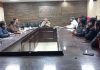 Mayor Jammu chairing meeting of JMC contractors.