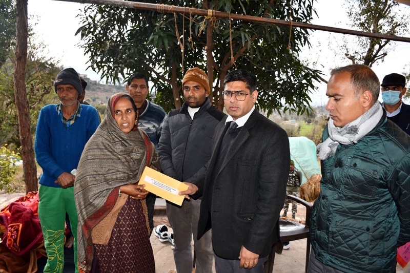 DC Rajouri Vikas Kundal giving appointment letter to NoK of deceased in Dhangri attack. DC Rajouri Vikas Kundal giving appointment letter to NoK of deceased in Dhangri attack.