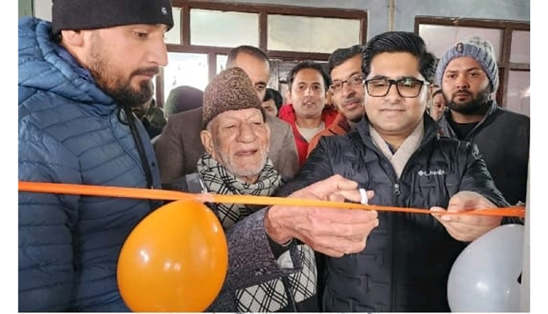 DDC Chairman and DC inaugurating hotline for NTPHC Naidkhai in Bandipora. DDC Chairman and DC inaugurating hotline for NTPHC Naidkhai in Bandipora.