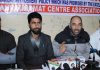 JKBKCA representatives from J&K and Ladakh during a press conference at Press Club, Jammu. —Excelsior/Rakesh