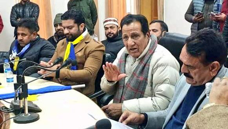DAP general secretary, R.S Chib addressing a meeting at Jammu on Wednesday. DAP general secretary, R.S Chib addressing a meeting at Jammu on Wednesday.