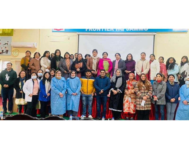 page7-14 Dr Azhar Malik (HoD, PG Department of Conservative Dentistry & Endodontics, IGGDC Jammu) with his team in BSF Camp, Paloura in Jammu.