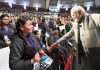 Prime Minister Narendra Modi interacting with the students, teachers and parents, during the 6th edition of ‘Pariksha Pe Charcha 2023’, at Talkatora Stadium, in New Delhi on Friday. (UNI)