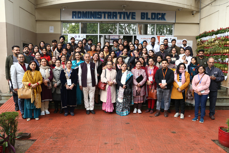 Dignitaries posing for a group photograph at final day of three-day International Conference in Cluster University of Jammu. Dignitaries posing for a group photograph at final day of three-day International Conference in Cluster University of Jammu.