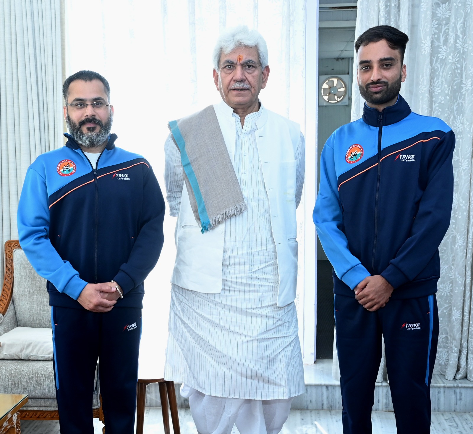 Lt Governor meeting Sh Danish Manzoor and Sh Atul Pangotra