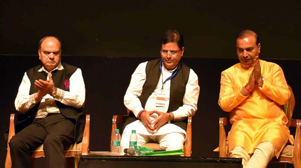 KP leaders during a conclave at New Delhi. KP leaders during a conclave at New Delhi.