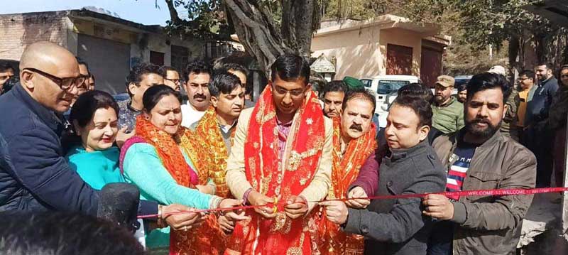 CEO SMVD Shrine Board inaugurating development works in Katra on Tuesday. CEO SMVD Shrine Board inaugurating development works in Katra on Tuesday.