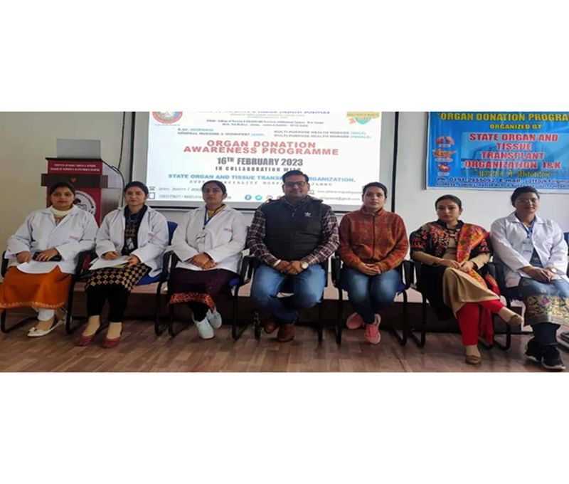 SOTTO officials during an organ donation awareness program at IPHH Jammu. SOTTO officials during an organ donation awareness program at IPHH Jammu.