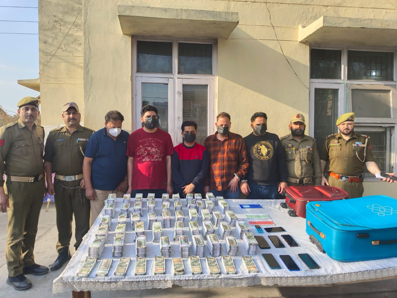 Five accused arrested by Police Station Bahu Fort along with fake currency notes. Five accused arrested by Police Station Bahu Fort along with fake currency notes.