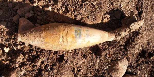 A mortar shell recovered in Poonch on Tuesday. —Excelsior/Waseem