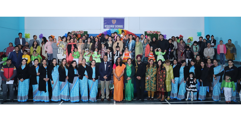 Staff and students of Heritage School posing together during a function on Saturday. Staff and students of Heritage School posing together during a function on Saturday.
