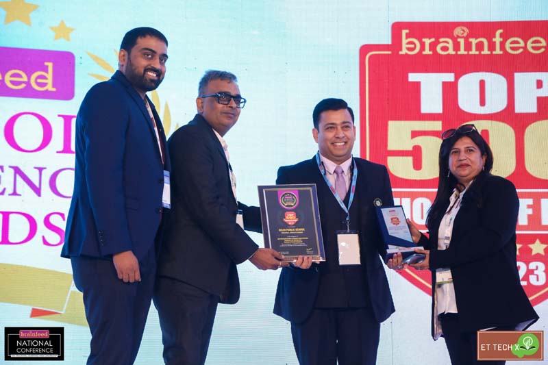 Principal Kunal Anand receiving Award from dignitaries at Noida. Principal Kunal Anand receiving Award from dignitaries at Noida.