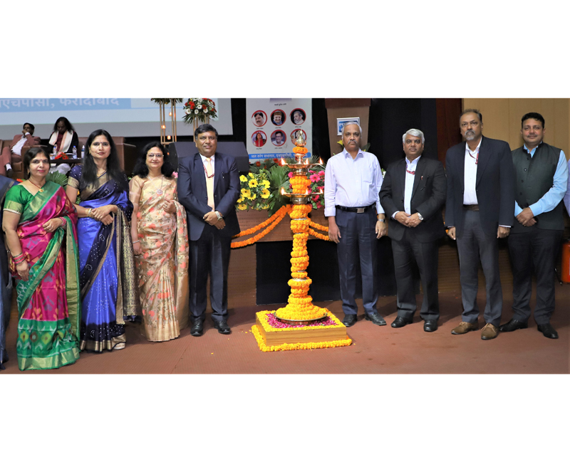 NHPC officers and poets during a Kavi Sammelan in Faridabad on Friday. NHPC officers and poets during a Kavi Sammelan in Faridabad on Friday.