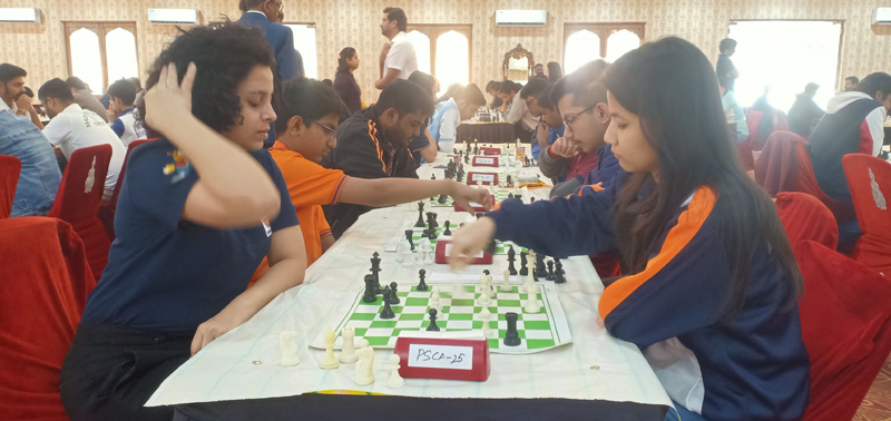 Players evincing keen interest during the Chess games at Jammu on Saturday. Players evincing keen interest during the Chess games at Jammu on Saturday.