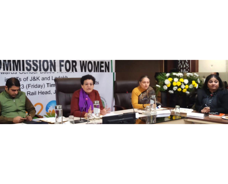 Chairperson National Commission for Women, SWD & TISS officers during meeting in Jammu on Friday. Chairperson National Commission for Women, SWD & TISS officers during meeting in Jammu on Friday.