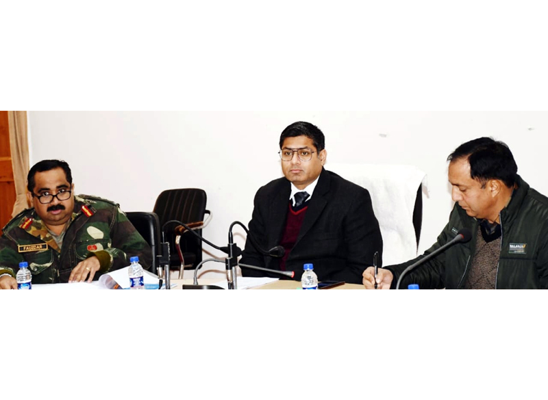 DC Rajouri Vikas Kundal chairing a meeting. DC Rajouri Vikas Kundal chairing a meeting.