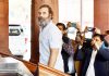 Congress MP Rahul Gandhi at Parliament house during the budget session, in New Delhi on Tuesday. (UNI)