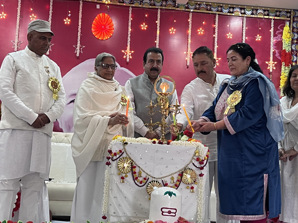 Followers of Brahma Kumaris performing candle lighting during celebration of Shiv Jayanti in Jammu. Followers of Brahma Kumaris performing candle lighting during celebration of Shiv Jayanti in Jammu.