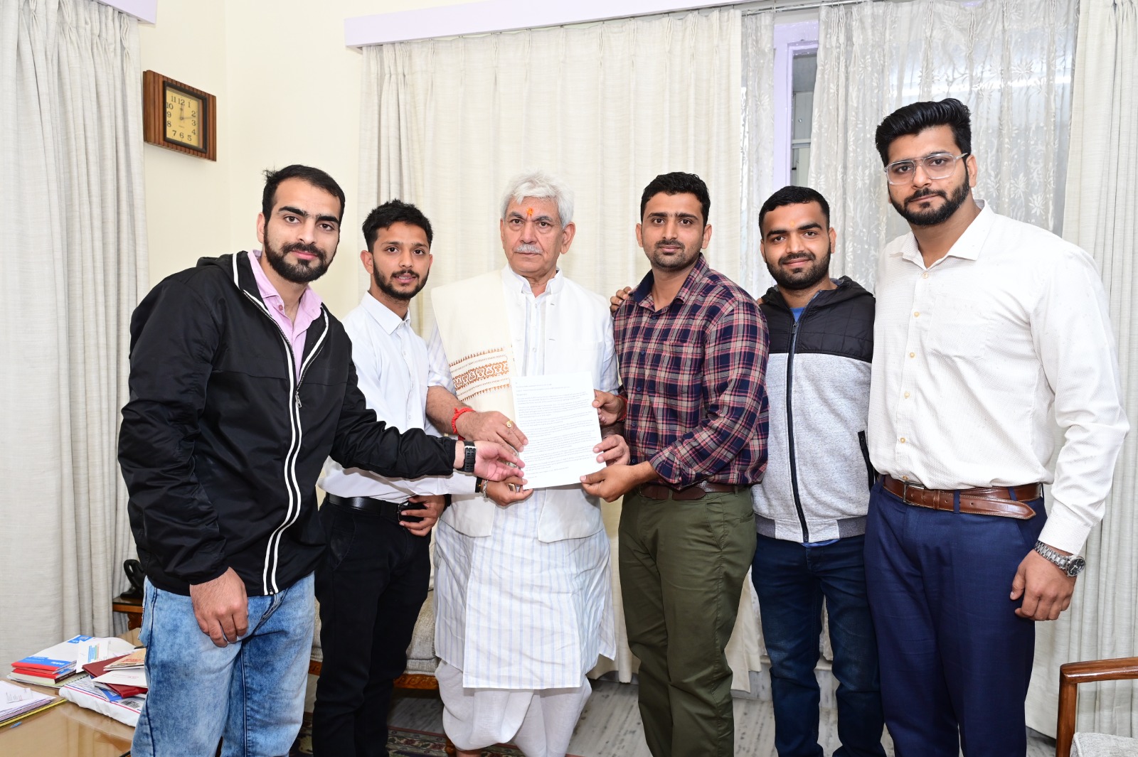 Lt Governor with delegation of JKSSB PSI aspirants