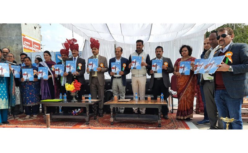 CEO AK Koul and other dignitaries releasing School magazine at Model HSS Ramnagar on Monday. CEO AK Koul and other dignitaries releasing School magazine at Model HSS Ramnagar on Monday.